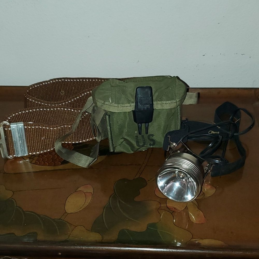 US Military Storage Belt with Headlamp